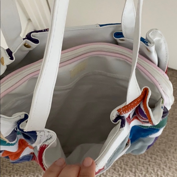 VINTAGE COLORFUL SHOULDER BAG PURSE HANDBAG PURSE, Very Vintage - Picture 14 of 16